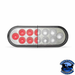 Gray 6" Oval Trux Dual Revolution LEDs (Choose Color) DUAL REVOLUTION Red to White