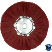 Renegade Maroon 14" Satin Buffing Wheel for Polishing Machines 320-400 Grit Airway Buffs With Center Plate Saddle Brown
