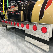 IC975020-14 Iowa Customs (Reverse t bar) rear bumper w/12 4" light holes across bottom. stainless with internal bracing. bumper Gray