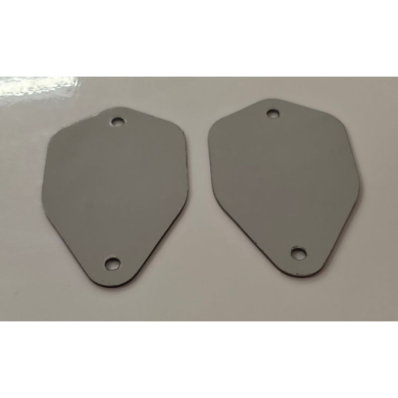 Peterbilt plates horn delete kit stainless steel paintable custom pair #SS-1057