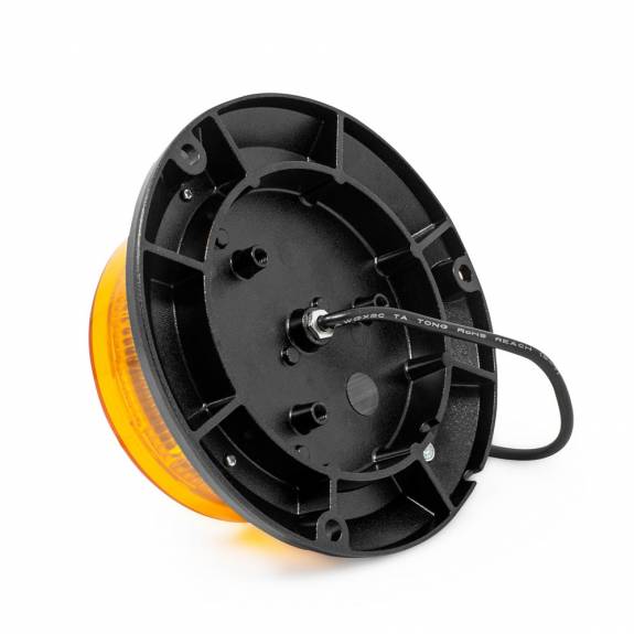 2599A  UFO Amber LED Light Beacon - Pipe or Screw Mount, Quad Flash (10-30 Volt DC)