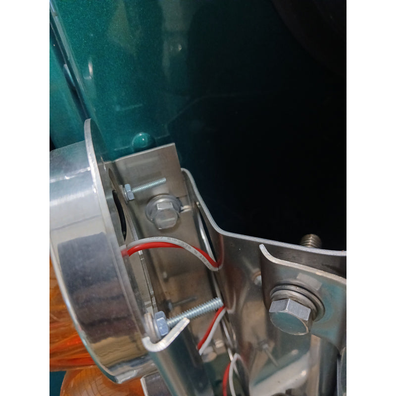 SS-1705 Peterbilt radius 3 watermelon air cleaner front light mount 304 stainless (sold in pairs) #1705