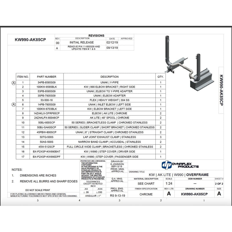 dp-kw990-ak85cp w990 8" kit dpf with box covers s.s. same size boxes on both sides Dark Slate Gray
