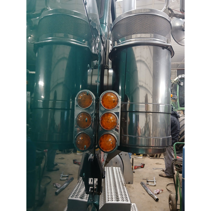 SS-1705 Peterbilt radius 3 watermelon air cleaner front light mount 304 stainless (sold in pairs) #1705