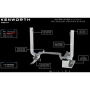 dp-kw990-ak85cp w990 8" kit dpf with box covers s.s. same size boxes on both sides Black