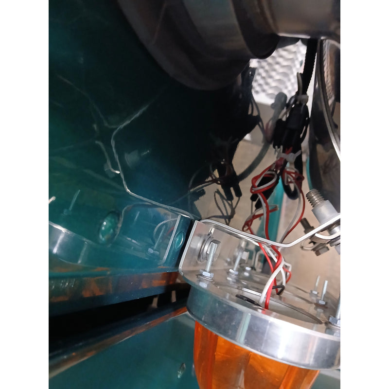 SS-1705 Peterbilt radius 3 watermelon air cleaner front light mount 304 stainless (sold in pairs) #1705