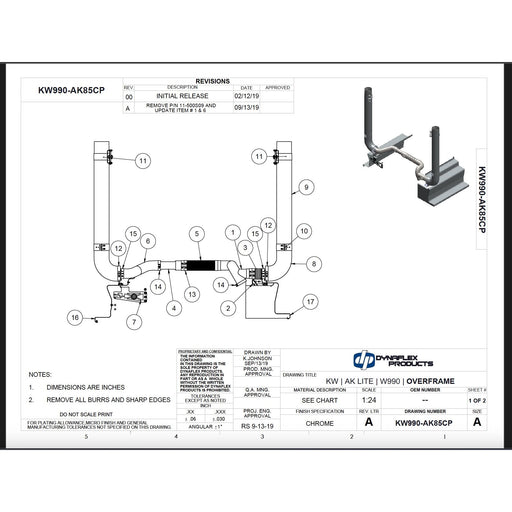 dp-kw990-ak85cp w990 8" kit dpf with box covers s.s. same size boxes on both sides Lavender