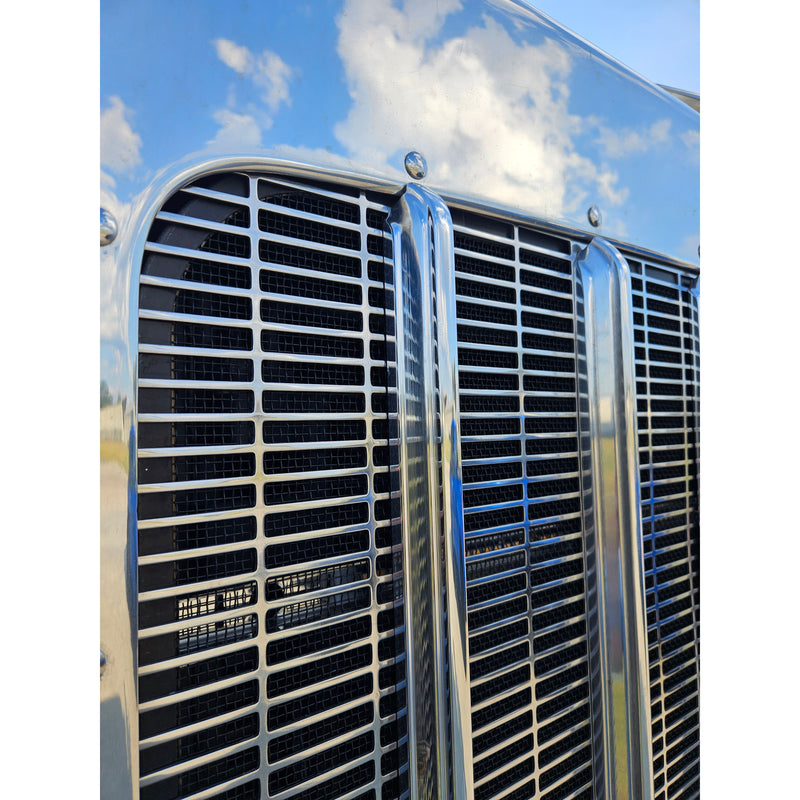 PGR158-P Grill bar 389/388/589 Peterbilt 35.875" long (sold by each) 1 1/8" wide,  1" tall POLISHED (matches oem grill bars)