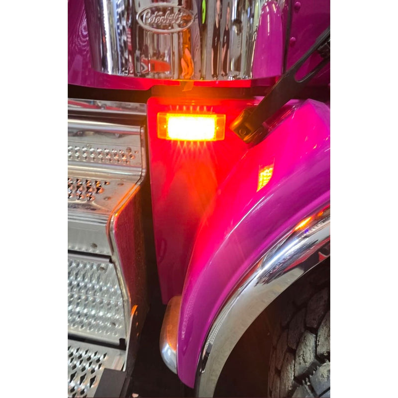 JML 2"X6"Sidemarker Rectangular 16 Diodes "STAR" LED Marker Light (CHOOSE COLOR)