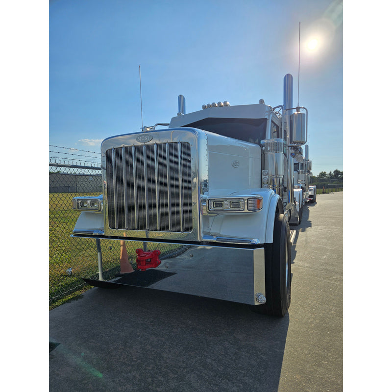PGR158-P Grill bar 389/388/589 Peterbilt 35.875" long (sold by each) 1 1/8" wide,  1" tall POLISHED (matches oem grill bars)