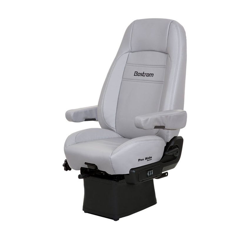 #9220011-902 Bostrom Seat, Grey Ultra-leather, LoPro - 910, Drape, Dual 16" Armrests, Hi-Back