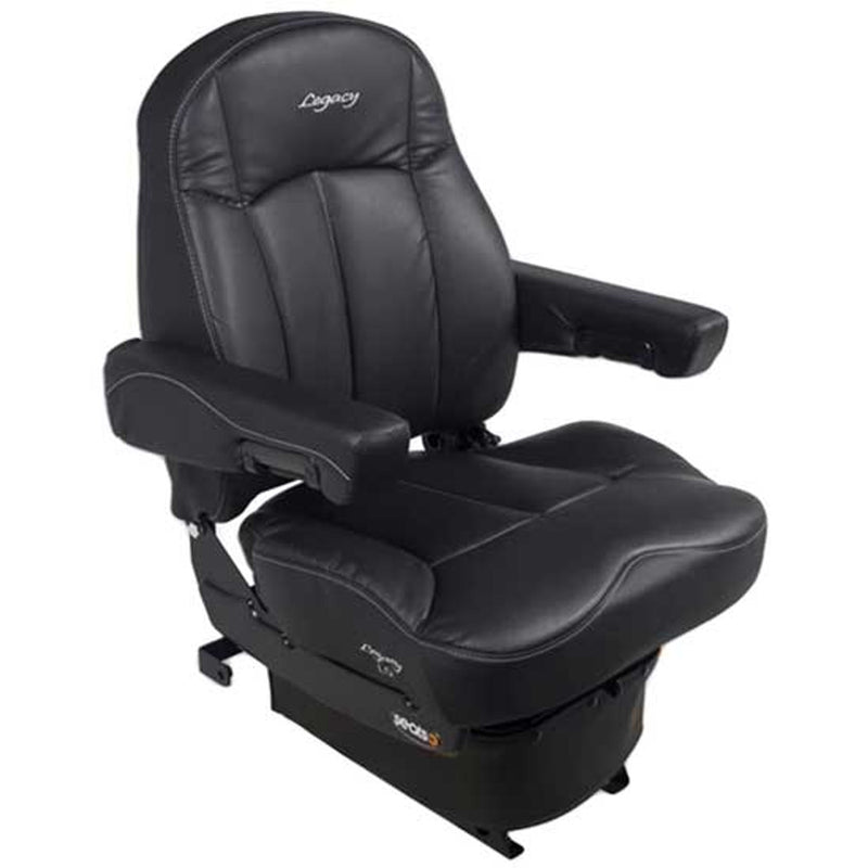 #188598MW61 Seats Inc Semi-Truck Seat (Legacy LO) Low Base Mid Back (Black DuraLeather)