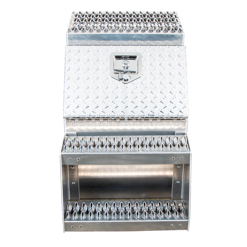 UP-50201 18"L X 25"W X 28"H Aluminum Step Saddle Box