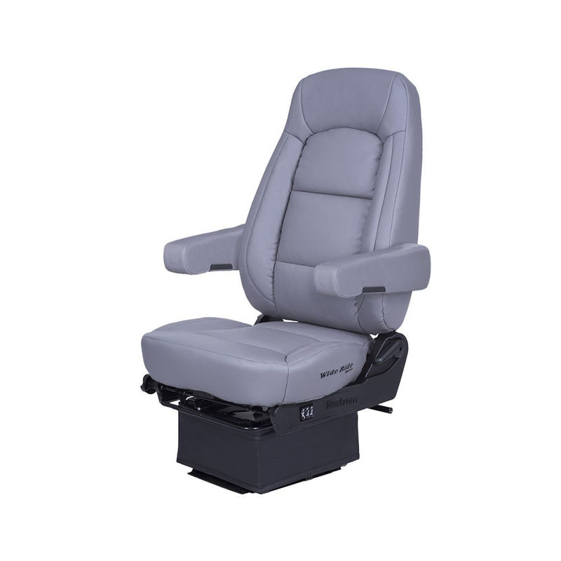 #5A090A1-902 Truck Seat, Grey Ultra-leather, LoPro, Smart Seat Valve, Dual 16" Armrests, Heating, Hi-Back