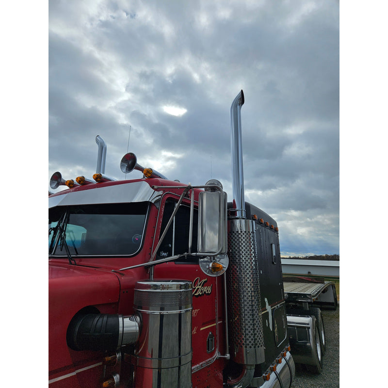 DP-82R-101248SP 10'' MUFFLER EXHAUST HEAT SHEILD; w/round Kenworth holes 48'' LONG 360 deg. DP-82R-101248SP