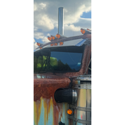 Rollin low Kenworth flat glass visor "timeless" (with bead roll) 9"x5" reverse bowtie 304 stainless #2015 Kenworth visor Dark Slate Gray