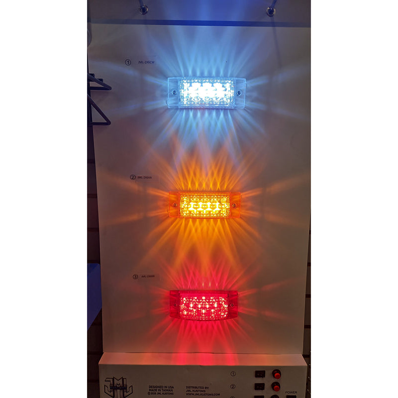 JML 2"X6"Sidemarker Rectangular 16 Diodes "STAR" LED Marker Light (CHOOSE COLOR)