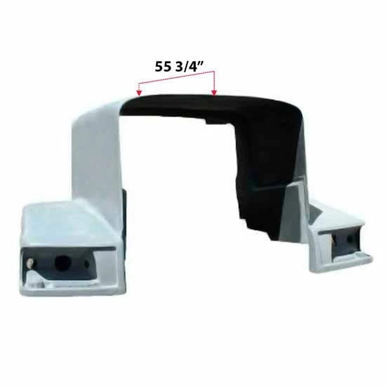 Fiberglass Hood Shell W/ 55.75 Centerline By TPHD Replace 13-04230UNF, 13-04231, 13-04564A101 Fits Peterbilt 377 SBA