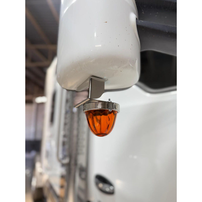 #ss-1063 Universal Straight-Down Watermelon Light Bracket for Aero-Style Mirrors (T680, T680 Next Gen, T880, T660, , 579, 567, 587) (SOLD IN PAIRS) (bracket only)