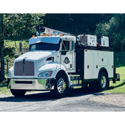 Rollin low Kenworth reverse bowtie 12X8" visor Curve windshield #2011 visor Dark Slate Gray