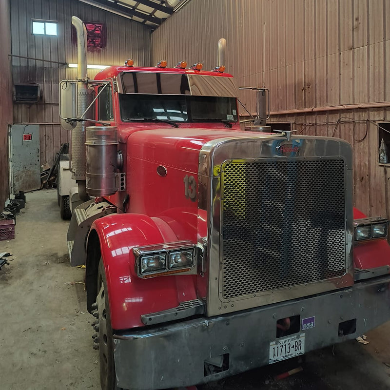 Peterbilt 12'' Rollin Low straight bottom sun visor #1003