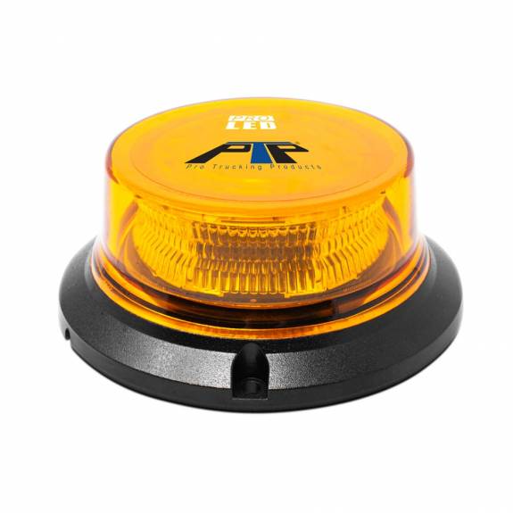 2599A  UFO Amber LED Light Beacon - Pipe or Screw Mount, Quad Flash (10-30 Volt DC)