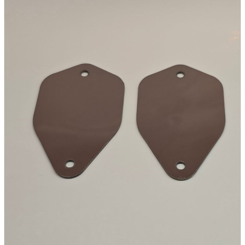 Peterbilt plates horn delete kit stainless steel paintable custom pair #SS-1057