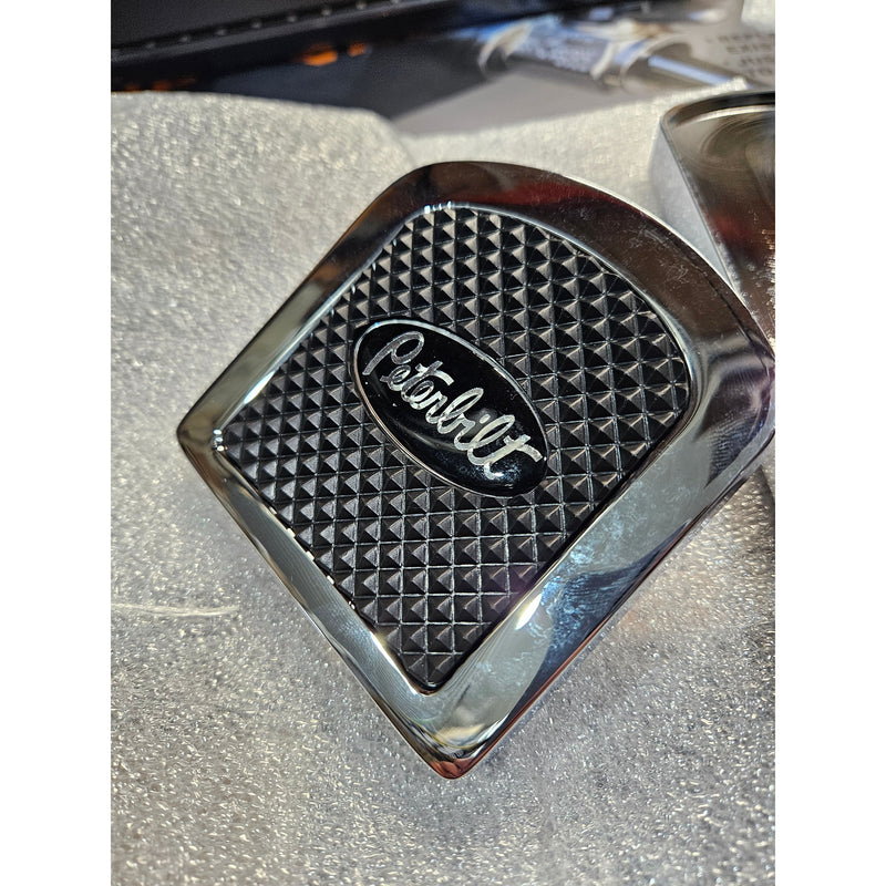 rz-ps3-pb-black Peterbilt pedal set with black/chrome emblems