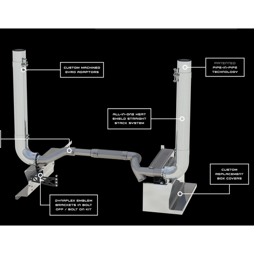 dp-kw990-ak85cp w990 8" kit dpf with box covers s.s. same size boxes on both sides Gray