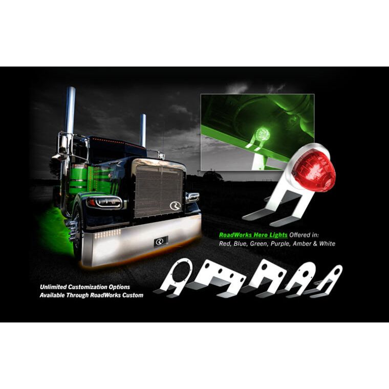 RoadWorks 18001-10 — Nova Underglow Light Bracket with one Watermelon light hole.