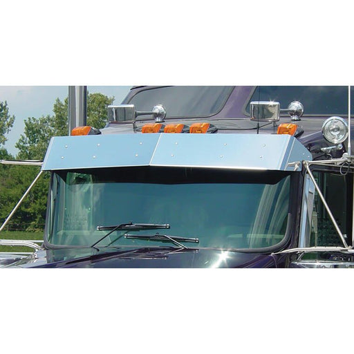 RoadWorks 45052 — 10 inch Drop Visor for curved windshield trucks with 3 factory brackets