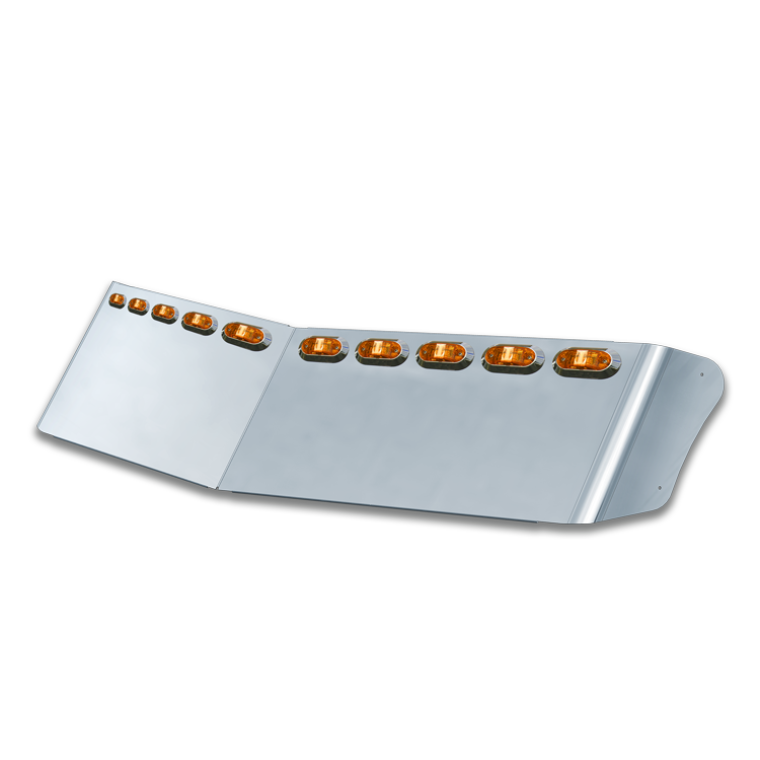 RoadWorks 85029B — Mack Anthem 16 Inch Visor with (10) Challenger LEDs