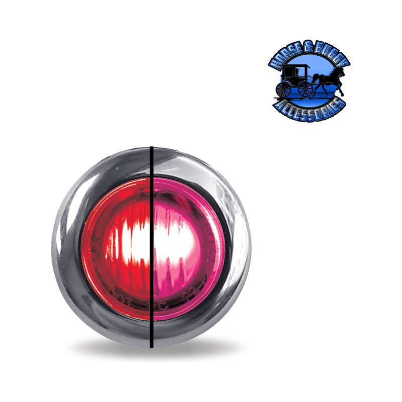 3/4" Trux Dual Revolution LEDs (Choose Color and Style) 3/4" Light 3/4″ Red to Pink Round – 2 Diodes Dim Gray