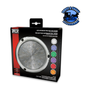 Trux LED Interior Projector Dome Cab Light for Peterbilt - 18 Diodes (Choose Color) CAB LIGHT Chrome,Black Black