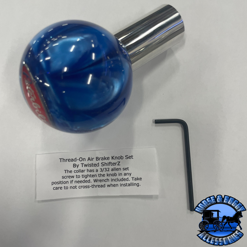 Chrome Billet Round Brake Knob #BRKN-BILT-200-CH (5/8"-11 female threads) brake knob Dark Gray