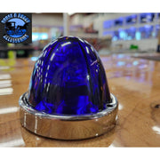 Grand General Flush Mount (1157 2 wire) 3.5" Watermelon Glass Marker Light Kits (CHOOSE COLOR) watermelon glass lens BLUE Dim Gray