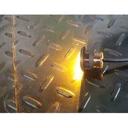 TecNiq 3/4" Mini PC Sidemarker Light w/180 Bullet Plugs (Choose color) Amber/Clear,Amber/Amber,Red/Red,Red/Clear,White/Clear,Green/Clear,Blue/Clear,Stainless Steel Trim Ring Dim Gray