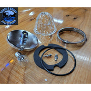 Grand General Flush Mount (1157 2 wire) 3.5" Watermelon Glass Marker Light Kits (CHOOSE COLOR) watermelon glass lens RED,DARK AMBER,LIGHT AMBER,CLEAR,BLUE,PURPLE,GREEN Dim Gray