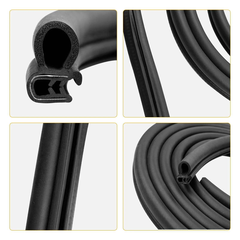 13.5 Ft Door Rubber Weatherstrip Seal For 1986-07 Peterbilt 359 379 330 360 370 #135496781798 Door White Smoke