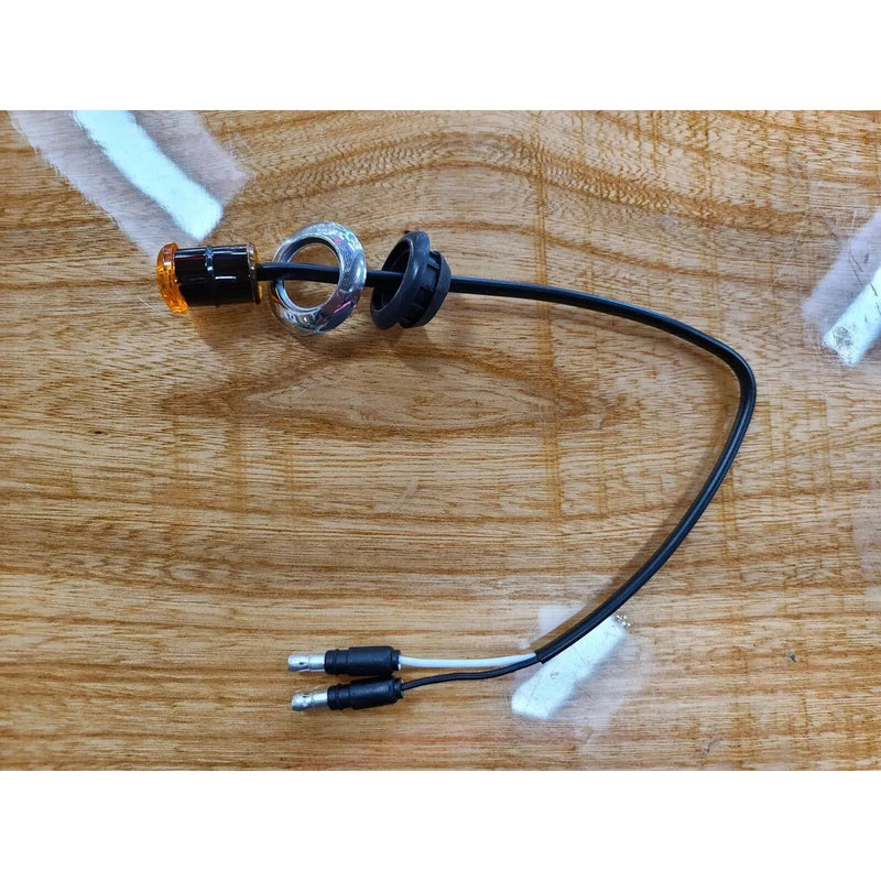 TecNiq 3/4" Mini PC Sidemarker Light w/180 Bullet Plugs (Choose color) Amber/Clear,Amber/Amber,Red/Red,Red/Clear,White/Clear,Green/Clear,Blue/Clear,Stainless Steel Trim Ring Rosy Brown