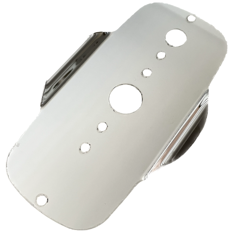 2008 + Peterbilt above cb radio - (1) watermelon light hole (plate only) stainless #1024 Light Gray