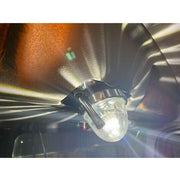 2008 + Peterbilt above cb radio - (1) watermelon light hole (plate only) stainless #1024 Dim Gray