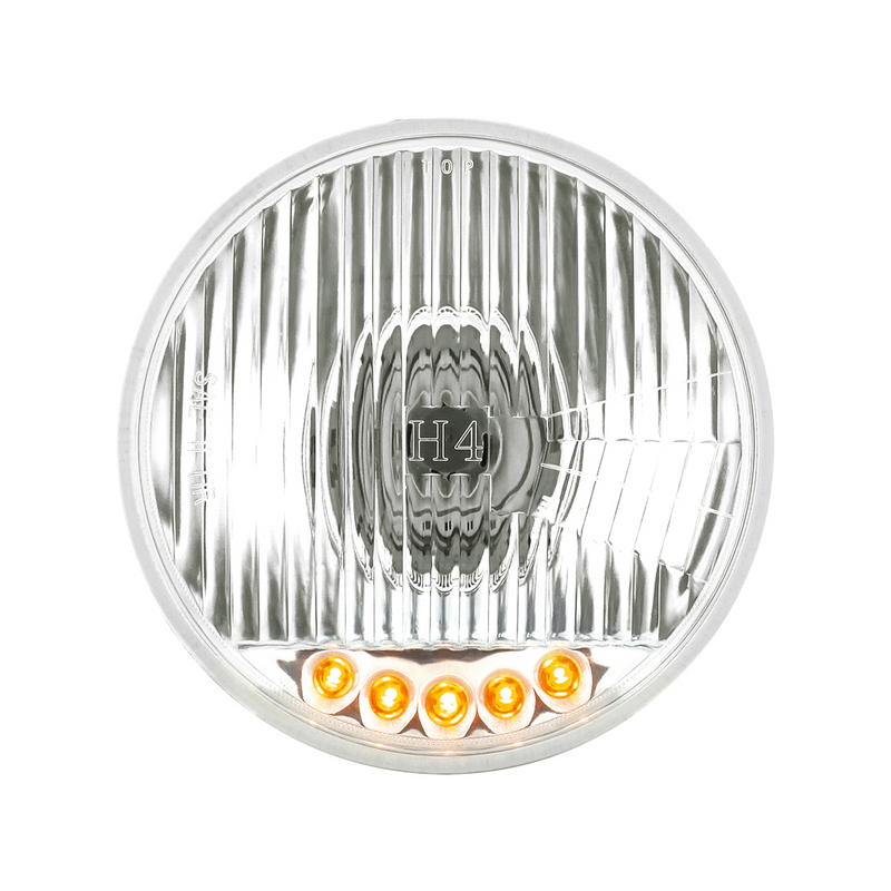 ULTRALIT - Faro halógeno de cristal de 5-3/4" con 5 luces de posición LED