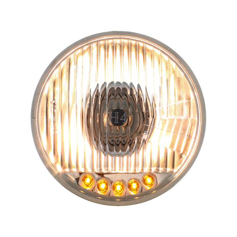 ULTRALIT - Faro halógeno de cristal de 5-3/4" con 5 luces de posición LED
