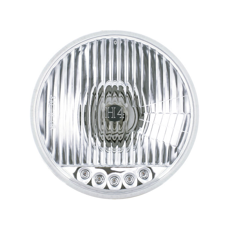 ULTRALIT - Faro halógeno de cristal de 5-3/4" con 5 luces de posición LED