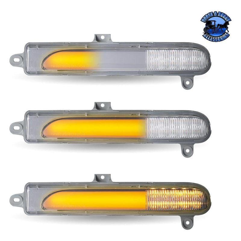 Peterbilt 389/589/567 Headlight Turn Signal LED Lights (Choose Color) TURN SIGNAL Driver's Side / amber,Driver's Side / Clear/Amber,Driver's Side / Amber/Blue,Driver's Side / Amber/Green,Driver's Side / Amber/Purple,Driver's Side / Amber/Red,Passenger's Side / amber,Passenger's Side / Clear/Amber,Passenger's Side / Amber/Blue,Passenger's Side / Amber/Green,Passenger's Side / Amber/Purple,Passenger's Side / Amber/Red Rosy Brown