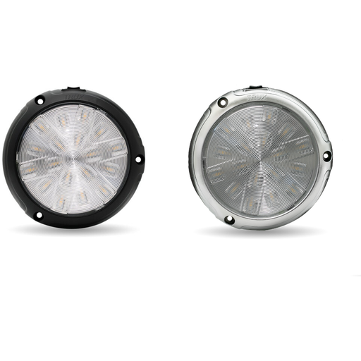 Gray Trux LED Interior Projector Dome Cab Light for Peterbilt - 18 Diodes (Choose Color) CAB LIGHT Chrome,Black