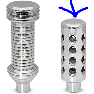 RW223-2-HT BILLET ALUMINUM HOLE SHIFTER HANDLE 5" TALL 1 3/4" DIAMETER