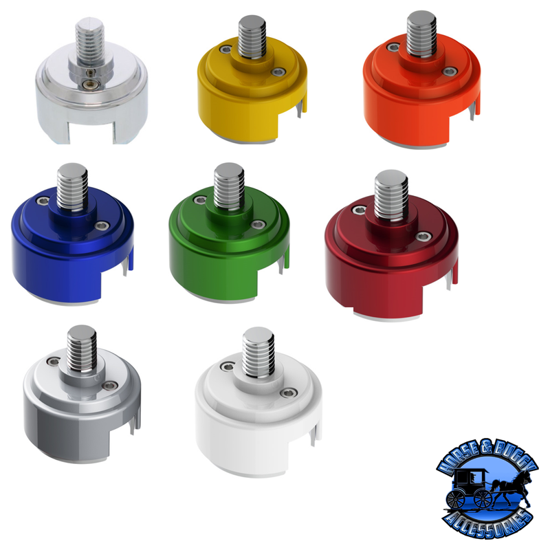 1/2"-13 Thread-On Shift Knob Mounting Adapter Eaton-Fuller 13/15/18 SHIFTER chrome 70589b,CADMIUM ORANGE 70880B,INDIGO BLUE 70881B,EMERALD GREEN 70882B,CANDY RED 70883B,LIQUID SILVER 70884B,PEARL WHITE 70885B,ELECTRIC YELLOW 70886B Gray