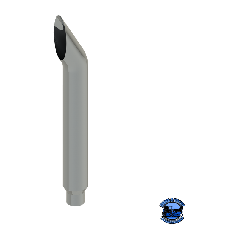 506B-120-1103 6" Reduced to 5" Short 30 Exhaust Stack - 120" Long Light Slate Gray